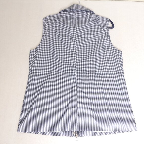 Peter Millar Large Womens Blue and White Check Vest - Picture 7 of 7